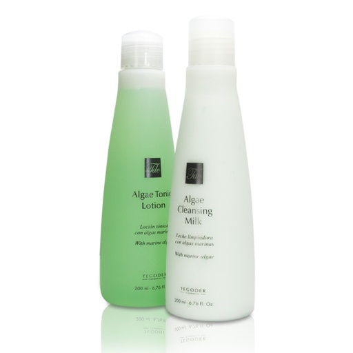 [TDC-34082] Algae Cleansing Pack / Pack de limpieza completa, leche y tónico de algas 200 + 200 ml, incluye cepillo