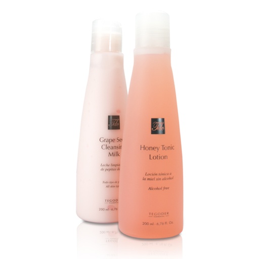 [TDC-33732] Grape Seed & Honey Cleansing Pack / Limpieza completa de miel y pepita de uva 200 + 200 ml, incluye cepillo